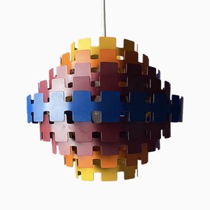 Jigsaw Ceiling Light attributed to Doria Leuchten, Germany, 1970s