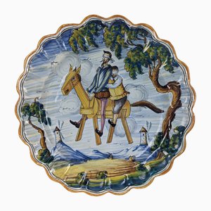 Plato de cerámica de Talavera, años 50