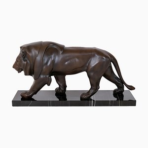 Max Le Verrier, Lion Style Art Déco, 2022, Bronze