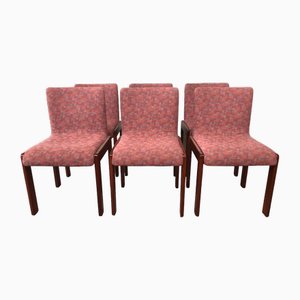 Vintage Chairs in Walnut, Italy, 1970s, Set of 6