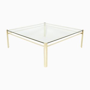 Large Square Bronze Coffee Table J.T. Lepelletier for Broncz, 1960s