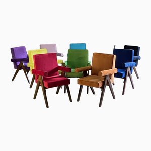 PJ-010803 Committee Chairs by Pierre Jeanneret, Set of 10