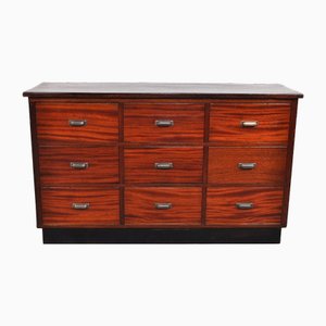 Vintage Bank of Drawers in Mahogany from H. Pander & Zn., 1920s
