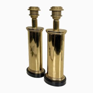 Art Deco Brass Table Lamp, 1970s, Set of 2