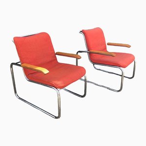 B35 Armchairs by Marcel Breuer for Knoll Inc. / Knoll International, 1970s, Set of 2