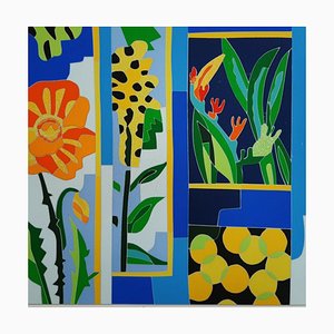 Ugo Nespolo, I fiori a quinte, 21st Century, Silkscreen