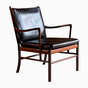 Danish Model 149 Colonial Chair in Rosewood by Ole Wanscher for Poul Jeppesens Møbelfabrik, 1950