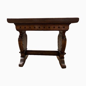 Antique Italian Walnut Side Table, 1700s