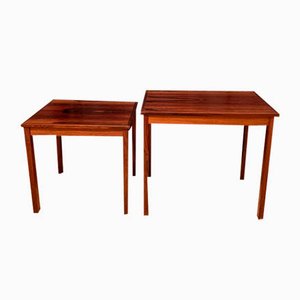 Tables d'Appoint Kvalitet Form Funktion en Palissandre, Danemark, 1960s, Set de 2