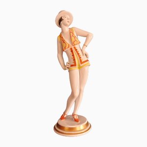 Figura de bailarina Art Déco de Gustav Opple para Rosenthal, años 20