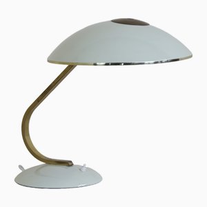 Lampe de Bureau Crème et Laiton de Stilnovo, 1960s
