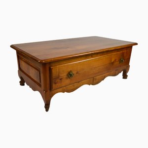 French Rustic Coffee Table with Sliding Top, 1980