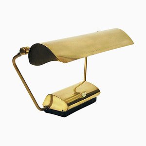 Rectangular Brass Desk Lamp Mod Ds115 by Philips As, Norway, 1950s
