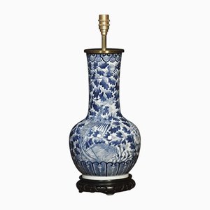 Chinese Blue and White Vase Lamp, 1920s