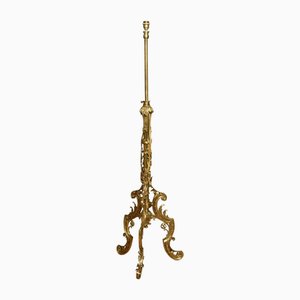 Telescopic Standard Lamp in Cast Gilt Brass