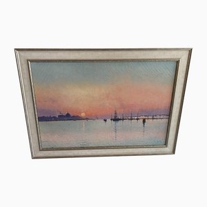 Sonnenuntergang in Venedig, 1920er, Gemälde