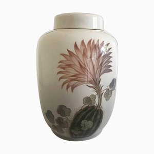 Vase à Couvercle avec Motif Cactus de Royal Copenhagen, 1935