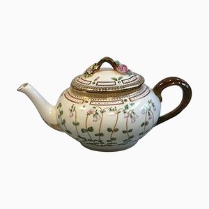 Flora Danica Tea Pot & Lid from Royal Copenhagen, 1990s, Set of 2