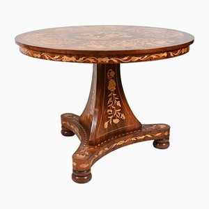 Dutch Marquetry Centre Table with Floral Inlay