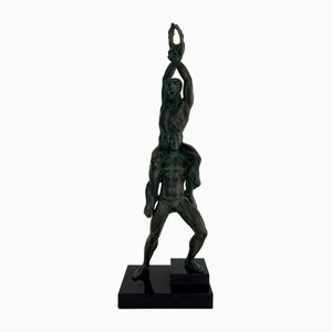 Athletes Victory Figurine by Max Le Verrier, 1930s