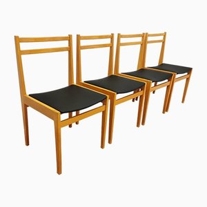Vintage Wooden Dining Chairs by Branko Ursic for Stol Kamnik, 1970s, Set of 4
