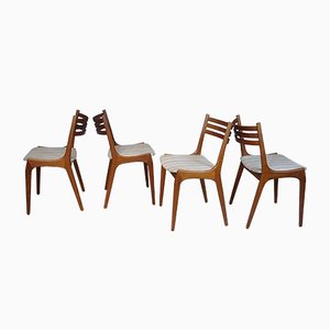 Chaises de Salle à Manger Scandinaves en Teck, 1960s, Set de 4