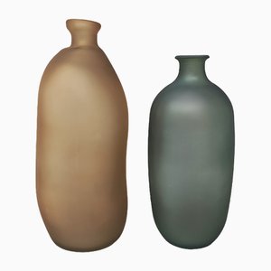 Vasen aus Muranoglas von Dogi, Italien, 1970er, 2er Set