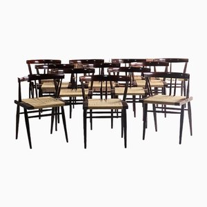Grass Seated Dining Chairs in Rosewood by George Nakashim, 1964, Set of 12