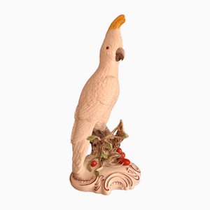 Figura de pájaro cacatúa de porcelana de Nymphenburg