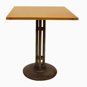 Small Anodized Aluminum Outdoor Table in Yellow, 1950s