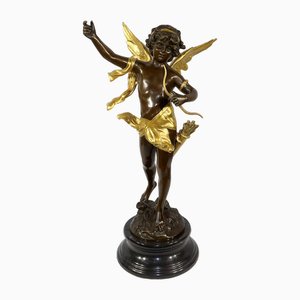 Charles B, Cupido, década de 1800, bronce