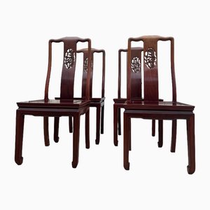Chinese Ming Style Dining Chairs in Rosewood, 1970s, Set of 4