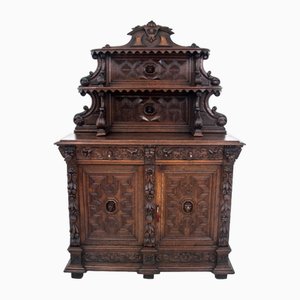 Carved Chest of Drawers - Sidekick, France, 1880. Antique.