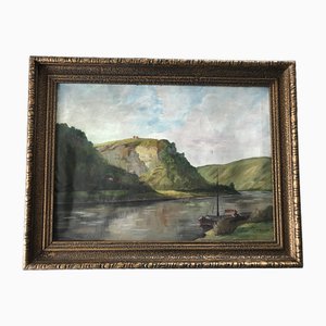 Schertel, Landschaft, 1800er, Öl auf Leinwand, Gerahmt