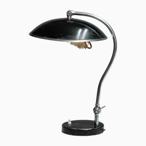 Lámpara de mesa de escritorio modelo 528 en negro atribuida a Boréns al estilo de Svenskt Tenn, años 30