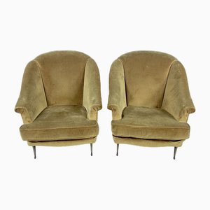 Armchairs attributed to Gio Ponti for Isa Bergamo, Italy, 1950s, Set of 2