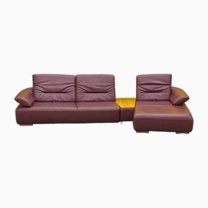 Vintage Koinor Avanti Corner Sofa in Red Leather