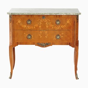 Commode Gustavienne avec Plateau en Marbre