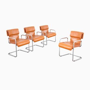 Leather Tucroma Chairs by Guido Faleschini, 1970s, Set of 4