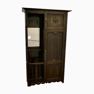 Oak Compactum Hall Wardrobe, 1900s