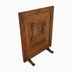 Arts and Crafts Marquetry Fire Screen, 1930s