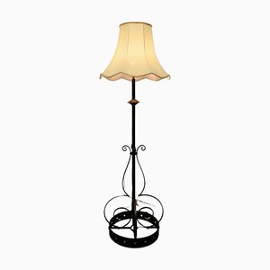 Wrought Iron Floor Lamp in the Arts and Crafts Gothic Style, 1920s