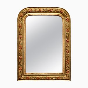 Espejo francés estilo Louis Philippe pintado en dorado, años 50