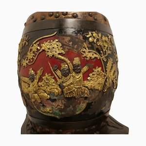 Early Chinese Decorated Spice Barrel, 1850s