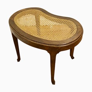 French Empire Style Bergère Kidney Shaped Stool, 1900s