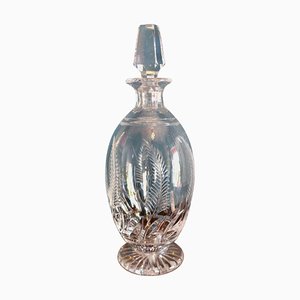 Crystal Round Footed Decanter with Ellesmere Pattern from Stuart England, 1950s