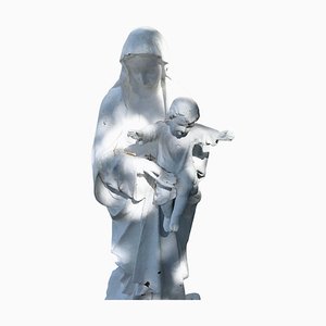 Statua antica della Vergine Maria in ghisa, Irlanda, 1880