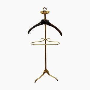 Valet muto Art Déco in ottone, Francia, 1950