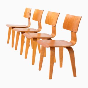 Vintage Plywood Chairs by Cees Braakman from Pastoe, 1950s, Set of 4