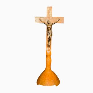 Arts and Crafts Jésus Christ en croix en cuivre